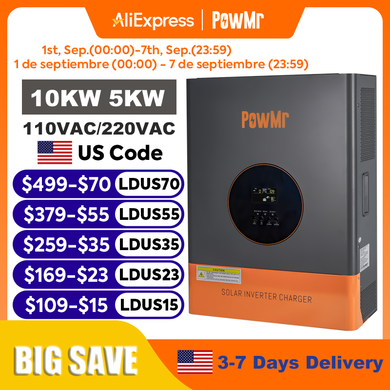Drone Solar Charger - PowMr 10KW 5KW 분리형 인버터 48V